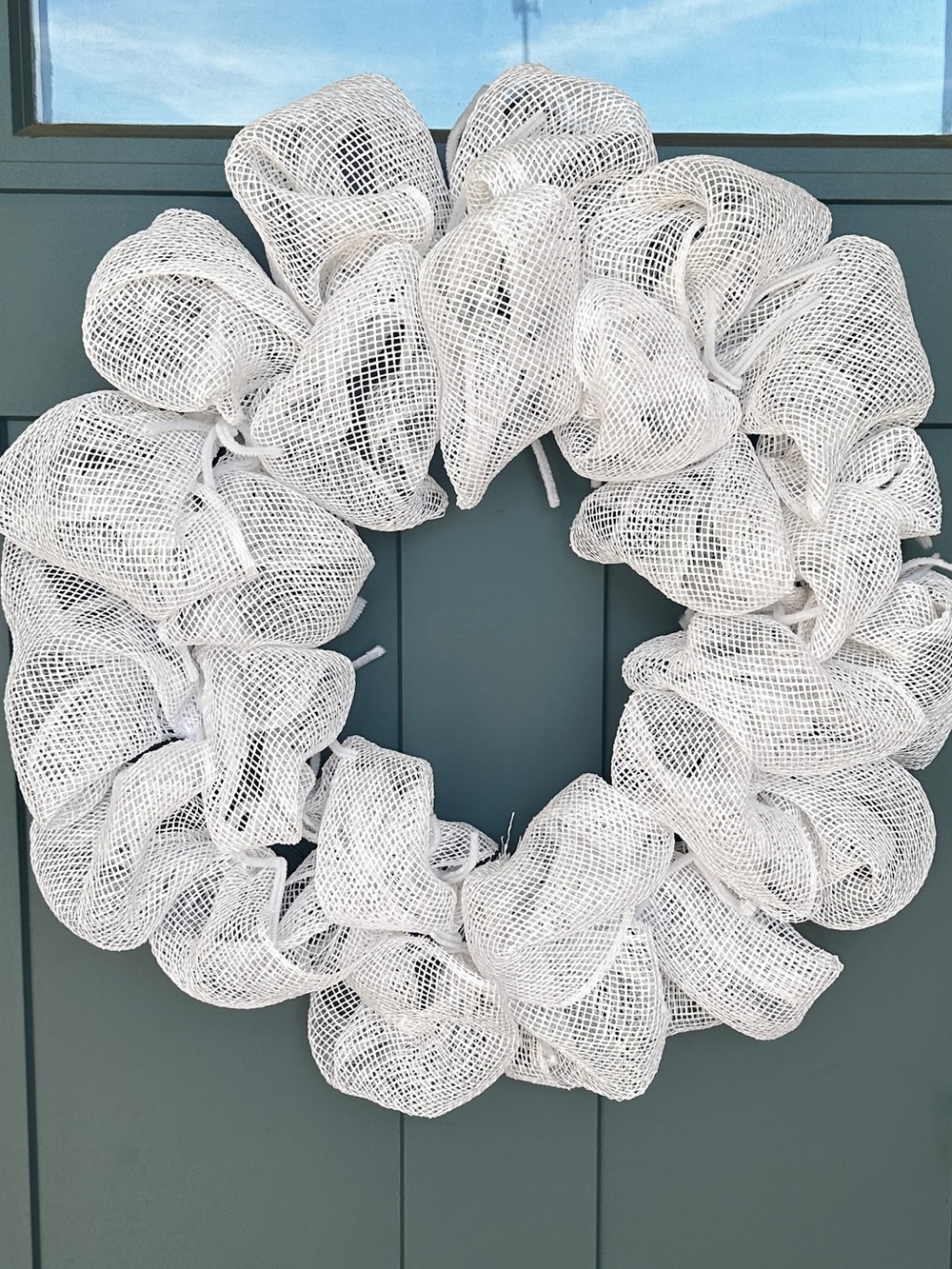 Handmade White Deco Mesh Wreath Base Ready to Decorate DIY Wreath